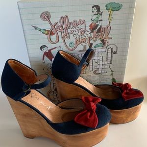 Jeffrey Campbell Daisy D Navy suede Sz 9